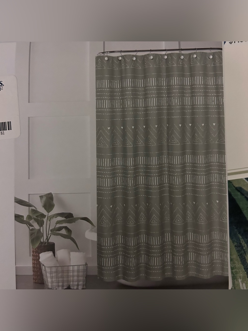 Home Focus • Modern Boho Fabric Shower Curtain